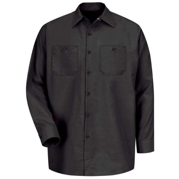 Workwear Outfitters Men's Long Sleeve Indust. Work Shirt Black, 3XL SP14BK-RG-3XL